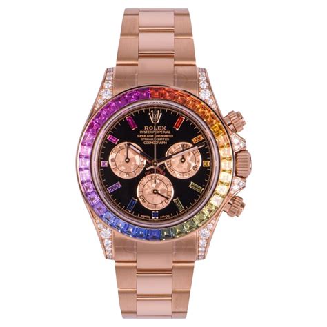 rolex rainbow rose gold